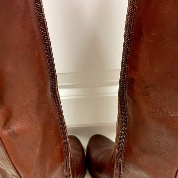 Gianni Bini Riding Boots Leather Brown Womens Size 6 - Picture 6 of 16